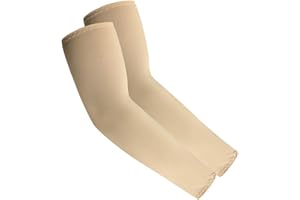 Junhouse 1 Pair UV Protection Breathable Cooling Arm Sleeves for Women Men Sun Protective Moisture Wicking Fingerless Gloves for Cycling, Driving, Outdoor Sports, Golf, Hiking, Climbing