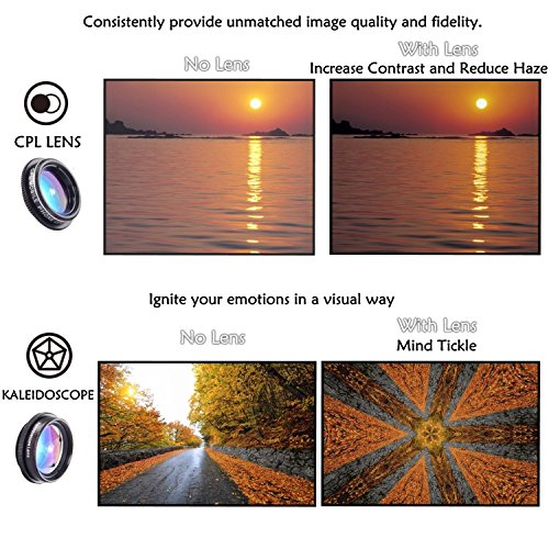 Lenti Per Iphone Kit 9 in 1 -Lens Of Horus- Le Uniche Lenti Che Rendono Le Tue Foto EXTRA-ordinarie! Fish Eye Grand Angolo Zoom per Iphone X, Iphone 8 Plus, 7, Iphone 7 Plus, 6s & Lenti per Samsung Android Lg Huawei (Lenti Per Smartphone - Lenti Per Tablet - Lenti per Pc-Portatile)