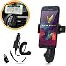 Produktbild mobilefox® Delfin Lüftungsgitter Handy Halterung Halter Auto KFZ + Micro-USB Ladekabel + C Adapter Zigarettenanzünder 3in1 Set für Samsung Galaxy A3 A5 (2017) Note 8 9 schwarz