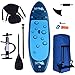 Produktbild Blueborn Sup Traveller Blue 305x77x11 Stand up Paddle Board mit Sitz Fußstütze Paddle Pumpe Tasche