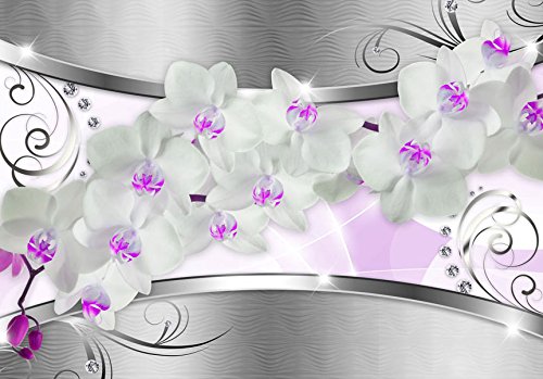 FOTOTAPETE 300×210 cm – VLIES TAPETE PREMIUM – PROFI QUALITÄT – 3 Farben zur Auswahl – Top moderne Wanddeko – Wandbilder XXL – Riesen Wandbild – Top Design Tapete – Neue exklusive Edition mit noch besser Druckauflösung – Deutsches Premium Vlies – Blumen Orchidee Natur b-A-0111-a-d - 3