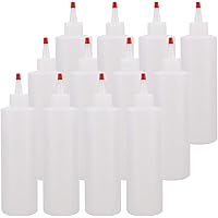 Lawei 12 Stück Quetschflasche Squeeze Flasche mit Kappe Saucenflasche aus Kunststoff für Ketchup Gewürze Senf Soße Öl…