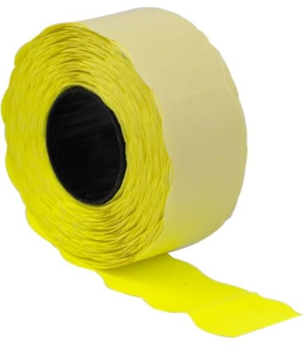 Etichette Ad Onda Gialle Printex - 10 Rotoli Da 1000, 26x12 Mm, Per Prezzatrici - Foto 9