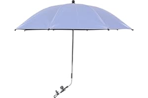 STARRY CITY Parapluie pour enfants Parasol avec Clamp 30 pouces, Ombre pour Clamp-On, avec Clip Fixing Device UPF 50+ Idéal pour les présidents de Patio, Strollers, Roulettes, aubergine, S