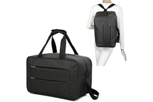 RAYKONG Ryanair Cabina Bag 40x20x25 cm Bagaglio da Viaggio Mano Aereo Borsa da Cabina Tracolla Regolabile con Rinforzo per la Spalla., Cab2-conver-nero