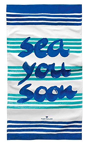 Tom Tailor Strandtuch Beach Towel "Sea", mint, Badetuch, Saunahandtuch, Sauna, Handtuch, Bad, Badehandtuch, Duschtuch, Duschhandtuch
