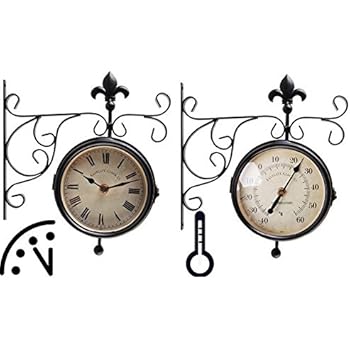 47 Cm Primrose About Time Cheval Et Bell Horloge De Jardin Avec Thermometre 47 5 Cm Horloges D Exterieur