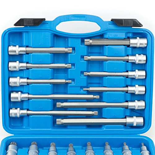 Innen Nüsse Werkzeug Set 26-tlg. Vielzahn Steckschlüssel Satz Nuss lang SN1836 - 2