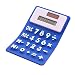 Produktbild GEZICHTA Creative Solar Power 8 Ziffern Silikon Taschenrechner 5 Farben Office Stationery, Student Taschenrechner 11,5 x 7,2 cm, Blau