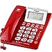 Produktbild Telefon Anrufer ID Telefon Büro Hotel Festnetztelefon. Farbe: weiß, rot, silber (Farbe : Rot)