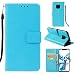 Produktbild NewTH Huawei Mate 20 Pro Hüllen Cover Schmetterlinge lieben Blumen PU Ledercase Schutzhülle Scratch Etui Kartensteckplätze Magnetverschluss Ständer Flip Tasche für Huawei Mate 20 Pro