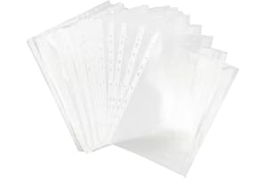 Netuno 100 buste perforate trasparenti opache per rilegatura formato A4 210x 297 mm buste polipropilene forate plastica per proteggere i documenti