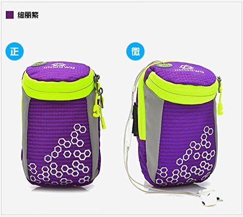 JWBB Mobile arm bag mobile equipment for men and women, mobile phone bag, wrist strap, arm strap, arm pocket 5.5 inches,Violet