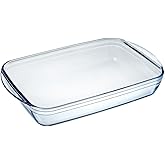 PYREX&reg; Boro Cook&amp;Enjoy Rectangular Oven Dish 40.5x26.5x7.4cm | Transparent, Boro, rectangular shape, glossy finish, 40.5x26.5