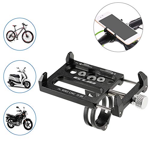 Lixada Support de Téléphone de Vélos GUB en Alliage d'Aluminium Tout Usage pour Android pour iPhone (Noir)