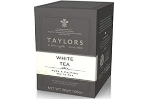 GENERICO Taylors of Harrogate | Tè Bianco Puro & Calmante | Tè Bianco Delicato Poca Caffeina | Singolo Tè Bianco Rilassante - 20 Bustine di Tè (30 Gr)