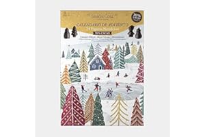 SIMON COLL Simón Coll - Calendario de Adviento de (Chocolate Negro 70% Cacao Figuras 3D) 216gr - 24 Chocolatinas