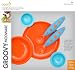 Boon Groovy + ModWare Plate and Bowl Set with Utensils (Orange/Blue)