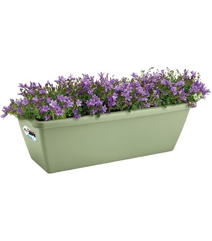 Jardiniere Exterieur Grande Taille Jardinière Chorus EDA 7,5L - Pot De Fleur Avec Réserve D'Eau Et Drainage - 39,8x18,8x16,1 Cm - Rouge Rubis - Fabriqué En France Plateau Chorus Eda