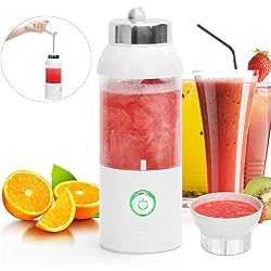 POWERAXIS Blender Portable Mixeur Multifonction 3 IN 1 Mini-blenders USB Rechargeable avec Lames en Acier Inoxydable pour Fruit Légume Millkshake Smoothie Sport Voyage Accueil - 550ml