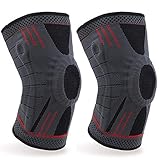 KANGLE-DERI Genouillères de Sport en Plein air, à Quatre côtés tricotées équipement de Protection, genouillères Sports Panier Pieds en Nylon, des équipements Sportifs de Pointe en Plein air