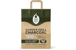 GREEN OLIVE FIREWOOD COMPANY The Green Olive Firewood FCHPP3 Garden Grill BBQ Charcoal Handy Bag Great for Cooking on Charcoal Barbecues, Natural