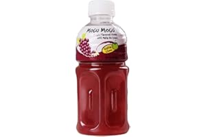BOLYDOOM Mogu Mogu Boisson aromatisée au raisin avec NATA de Coco - 6 x 320 ml