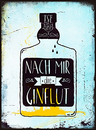 Sticky Jam Retro-Blechschild Gin-Flut
