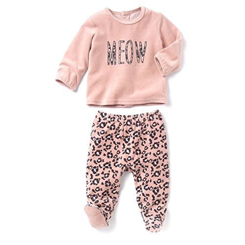 R Baby Baby Girls 2-Piece Velour Pyjamas Purple Size 3M (60Cm)