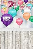Materiales:vinilo 5ftx7ft happy birthday Globo photocall cumpleaños fondo de fotografia MR-2137