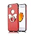 Produktbild Misstars Glitzer Hülle für iPhone 5S Rot, Bling Pailletten Weiche TPU Silikon Handyhülle Anti-Rutsch Kratzfest Schutzhülle mit Schmetterling Ring Ständer für Apple iPhone SE / 5 / 5S