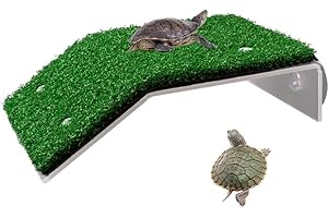 DXUANTING Turtle Basking Platform Tortoise Ramp Climb Ladder Resting Terrace with Suction Cup Fish Tank Aquarium Landscaping Dock Floating Decor for Reptile Frog Terrapin