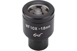 OUMIJ Mikroskop Okularadapter WF10X / 18mm Biologisches Mikroskop Weitwinkel Hight Eyepiont Okular Sichtfeld 18mm für Mikroskop Okularzubehör