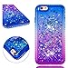 Produktbild IDLEHOUR Hülle für iPhone6/iPhone6S, Premium Soft TPU Gel-Schutzhülle Stoßfest, Flexible Silikon-Schutzhülle Treibsand Silikon Bumper Schutz Tasche Schale Antikratz Backcover, Blau lila