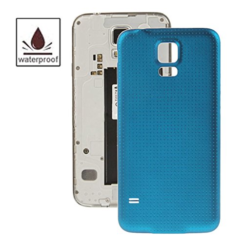 Back Cover Replacement Plastic Material Battery Housing Door Cover with Waterproof Function for Galaxy S5 / G900 (Gold) Galaxy Spare Parts (Color : Blue)