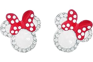 BJPERFMS Boucle D'oreille Minni, Boucles D'oreilles Femme, Enfant Fille, Minni Bijoux Cadeau pour Fans