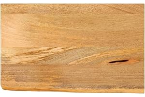 Myheimly Tischplatte, Holzplatte mit Baumkante, Massivholzplatte für Esstisch Couchtisch, Ersatztischplatte, Natur,massives Mangoholz,50 x 20 x 2.5 cm