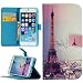 Produktbild Handy Lux® Schutz Hülle Tasche Kartenfächer Flip Case Etui Cover Involto Motiv Design Hülle BookStyle (Samsung Galaxy S5 / S5 NEO, Eiffelturm Paris Bunt)