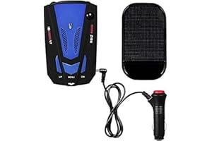 MACHSWON Détecteur de radar de voiture GPS V7 16 bandes, alarme vocale et système d'alarme de vitesse à 360 degrés avec détection, détecteur de radar pour voitures