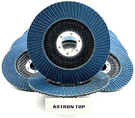 Astron Top Premium Zirconia Flap Disc, 4.5 x 7/8 Inch, 10-Pack, P60x3 P80x3 P40x2 P120x2, Grinding Wheel, FDZ451410B