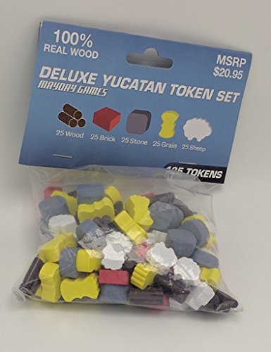 Yucatan Deluxe Token Set 5-6 Player Version (25 of each resource)