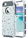 Produktbild ULAK iPhone 5S hülle, iPhone SE hülle dünne Passform Dual Layer Hybrid hart PC + TPU Schutzhülle für iPhone 5 / 5S / SE (Terrazzo)
