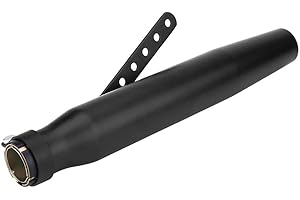 QIILU Tubo de escape del silenciador de escape de la motocicleta, punta de tubo de cola universal para motocicleta GY6(Spray negro)