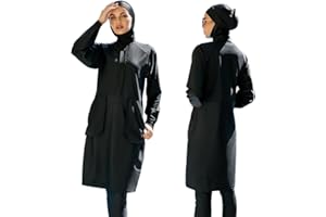 IBTOM CASTLE Modest Swimwear Muslim Swimming Costume for Women Full Coverage Long Floral Print Islamic Hijab Burkini 3pcs Set Ladies Beachwear Surfing Diving Suit Outfit