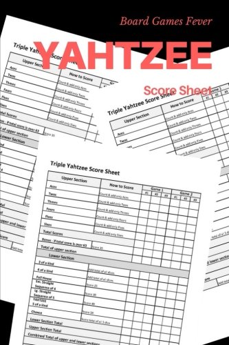 Yahtzee Score Card: Score Sheet for All Yahtzee Game Player Board Game