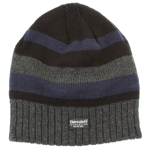 Floso - Gorro de Invierno térmico a Rayas Modelo Thinsulate Hombre Caballero (3M 40g) (Talla Única) (Rayas s)