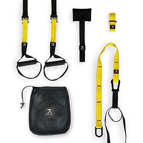Kapital 'Training Fitness Straps " - Correas de suspensión ajustables. Negro/Amarillo