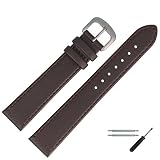 MARBURGER Uhrenarmband 20 mm Leder Braun - Werkzeug Montage Set 7592031000420
