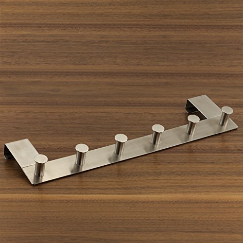 SO-TECH® Türgarderobe LINEA mit 6 Haken echt Edelstahl - 3