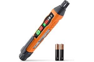 Gasmelder, TopTes PT177 Gaslecksuchgerät mit Akustischem und Visuellem Alarm, Gasdetektor zum Auffinden von Brennbares Gas wie Methan oder Propan für Wohnmobil, Haus (Inklusive Batterie x2) - Orange